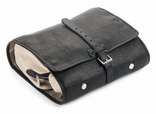 Premium Mens Hanging Leather Wash Bag. German Calf — view 4